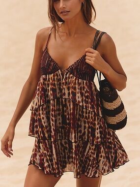 Anthropologie
Celandine Shell Cutout Mini Babydoll Dress